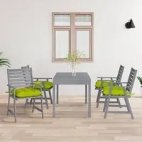 Sedie Pranzo per Esterni con Cuscini 4 pz Legno Massello Acacia cod mxl 8616