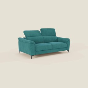 Arcos Divano 3 posti - piedini alti e poggiatesta reclinabili in microfibra impermeabile T11 petrolio