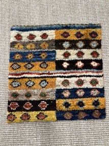 Gabbeh Tappeto 40 x 40 Rosso (Iran) Annodato A Mano