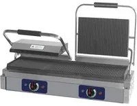 Piastra ghisa doppia rigata panini toast pizze RS1698