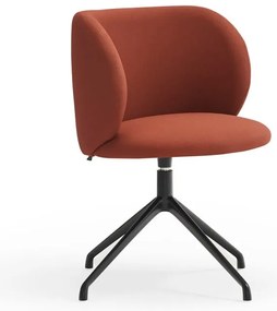 Sedia da pranzo color mattone in imbottito Mogi – Teulat