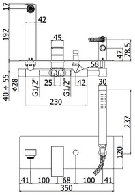 Paffoni Elle-Effe EL001 Miscelatore vasca Monocomando Incasso 2 uscite cromo