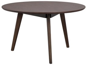 Tavolino marrone scuro in rovere ø 90 cm Yumi - Rowico