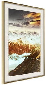 Poster  Mountain Land  Cornice Quadri Cornice d'oro con passe-partout, Larghezza x Altezza Home decor 40x60