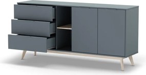 Cassettiera verde polveroso 165x80x40 cm Pisco – Marckeric