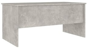 Tavolino grigio cemento 102x50,5x46,5 cm in legno multistrato