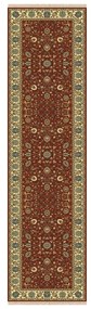 Tappeto Hereke 332 orientale in viscosa rosso, L 210 x L 67 cm