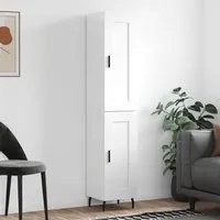 Credenza 34,5x34x180 cm in Legno Multistrato Bianco Lucido 3200467