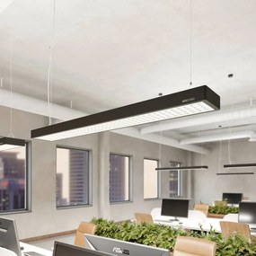 Lampada LED a sospensione da ufficio Arcchio Susi, nera, 120 cm, 4000K, DALI Susi Arcchio, dimmerabile, Nero, Studio / Ufficio, Alluminio, Moderno