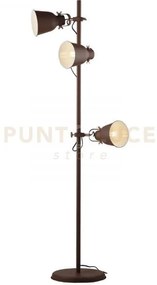 Piantana legend corten e rame 3 luci attacco e27 50x166cm