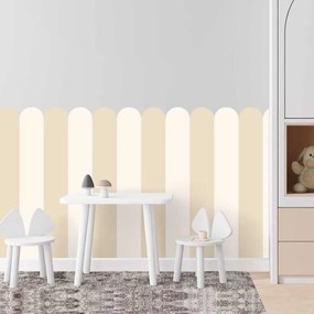 Carta da parati tessile autoadesiva Arco - Sand Beige (beige neutro - ideale da mescolare e abbinare) | Inspio