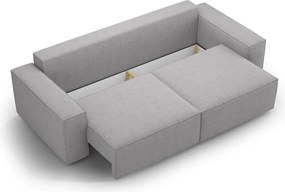 Divano letto grigio chiaro in tessuto bouclé 247 cm Jodie - Micadoni Home