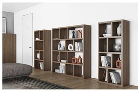 Libreria color legno effetto noce 150x159 cm Berlin - TemaHome