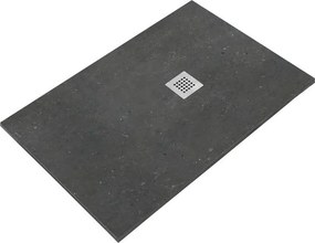 Piatto doccia SANYCCES in resina STRATO nero L 70 x L 140 cm