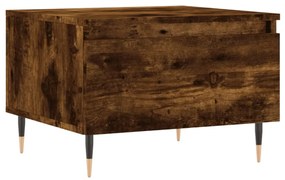 Tavolini salotto 2pz rovere fumo 50x46x35 cm legno multistrato