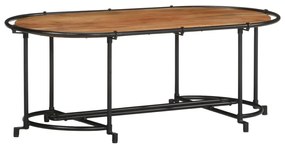 Tavolino Da Salotto 110x55x40 Cm İn Legno Massello Di Acacia /