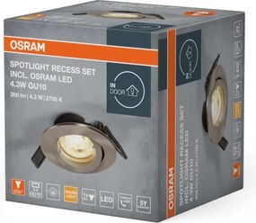 Osram - Faretto LED da incasso SPOT 1xGU10/4,3W/230V 2700K CRI 90 cromo opaco