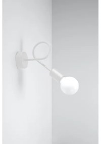 Sollux SL.1430 - Applique LOOP 1xE27/15W/230V bianco