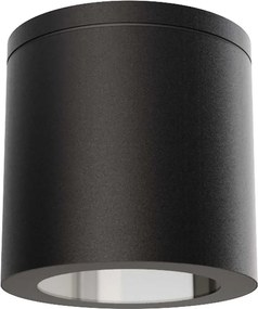 Applique da soffitto IP54 GU10 in Alluminio e Vetro - Nera