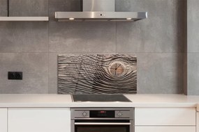 Pannello paraschizzi cucina Tavola di legno con anelli annuali 100x50 cm