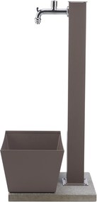 Fontana da Giardino con Rubinetto Vaschetta e Base Belfer 42/QVR Tortora...