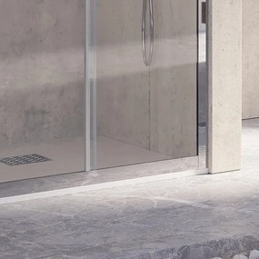 Box doccia 80x70 guide in acciaio cristallo 8mm trasparente KI1000 - KAMALU
