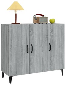 Credenza Grigio Sonoma 90x34x80 cm in Legno Multistrato