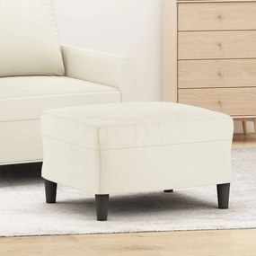 Poggiapiedi Crema 60x50x41 Cm İn Velluto /