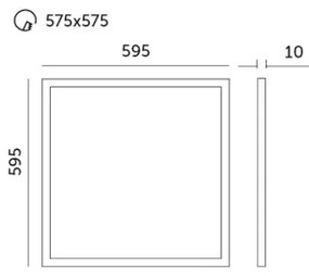 Pannello LED da incasso BALIS 40W 230V 4000K 59,5x59,5 cm