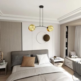 Lampadario a sospensione con filo MOTIF 2xE14/10W/230V oro