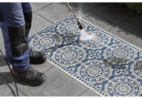 Tappeto da esterno blu e crema , 80 x 350 cm Jardin - NORTHRUGS