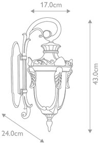 Elstead - Applique da esterno PHILADELPHIA 1xE27/100W/230V IP44