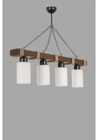 Lampadario a catena JASMIN 4xE27/40W/230V marrone/bianco