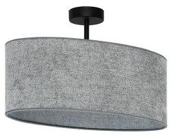 Duolla - Lampadario a plafone OVAL 1xE27/15W/230V grigio