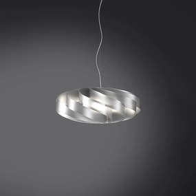 Sospensione Moderna 1 Luce Flat In Polilux Silver D60 Made In Italy