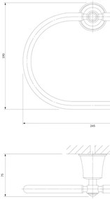 OMNIRES AL53230CR - Appendiabiti da parete ART LINE cromo lucido