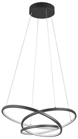 Lampadario dimmerabile LED nero opaco Darvin - Trio