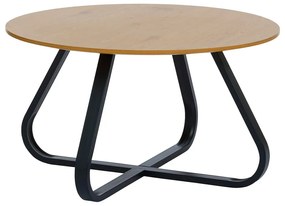 Tavolino rotondo con piano in rovere naturale ø 80 cm Cesura - Unique Furniture