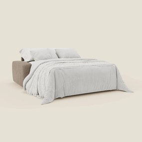 Cloud Divano letto materasso H17 cm dai morbidi cuscini in tessuto impermeabile T06 tortora