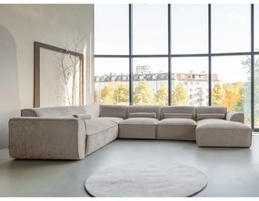 Divano angolare componibile beige (con penisola a sinistra/a forma di "U") Flex Felix – Miuform