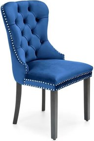 Sedia Miya in velluto blu navy