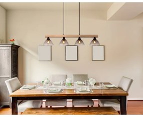 Globo 15544-4H - Lampadario a sospensione con filo LINDI 4xE14/15W/230V