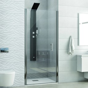 Porta battente doccia nicchia 80cm vetro trasparente 6mm KS2800N - KAMALU