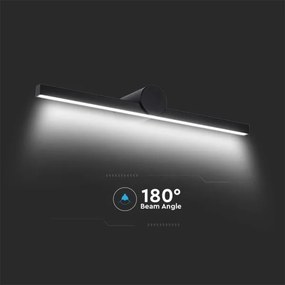 Lampada LED per specchio da bagno 10W/230V 3000K IP65 nera