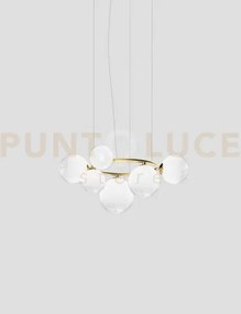 Puppet ring sospensione 7a bianco sfumato oro satinato 7 luci attac...