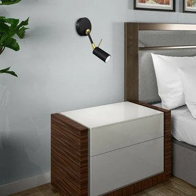 Faretto da parete IRIS 1xGU10/MR11/40W/230V nero/oro