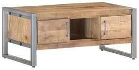 Tavolino Da Salotto 95x50x40 Cm İn Legno Di Mango Grezzo /