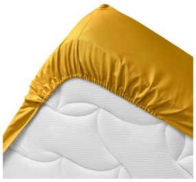 Lenzuolo giallo elasticizzato in cotone biologico 180x200 cm Biolina - douceur d'intérieur