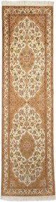 Cashmere Silk Tappeto orientale 80 x 280 Beige (Indian) Annodato A Mano