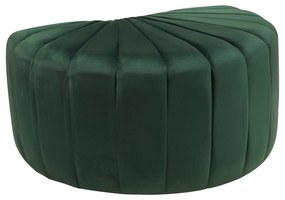 Pouf semicerchio in velluto verde